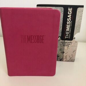 The Message Pink Leather-Soft Book Cover